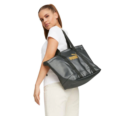 Core up large shopper, Black / Gold, medium
