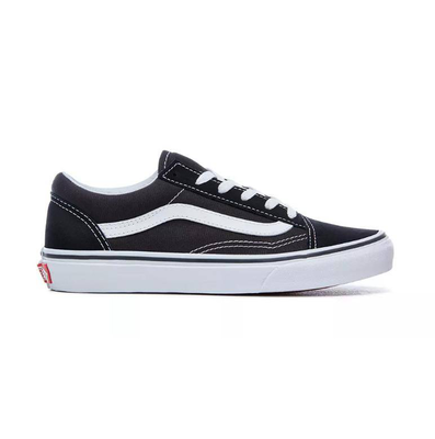 Kids old skool shoes (4-8 years), Black / White, medium