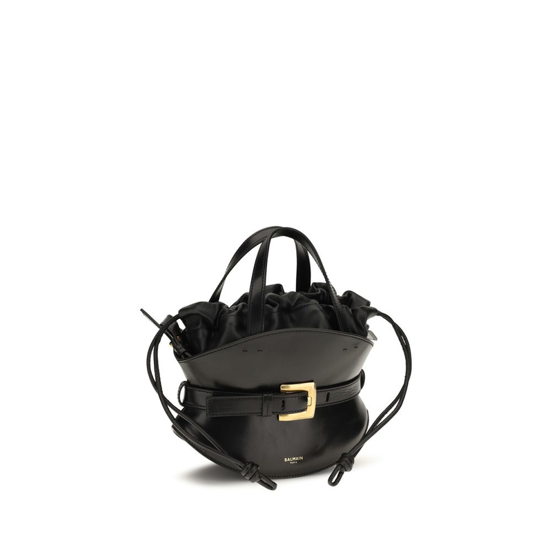 Black calf leather bos taurus shoulder bag-null
