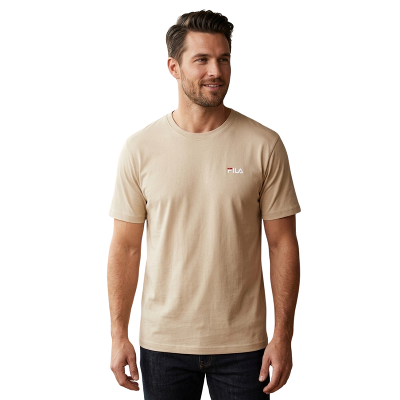 Fila short sleeve men t-shirt beige apcdms25003-null