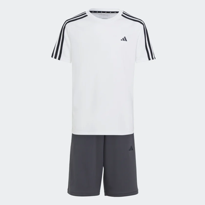 Adidas boys tr-es 3s set, White/black, medium