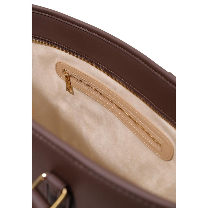 Brown polyethylene handbag-null