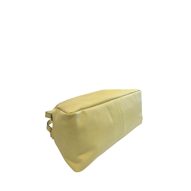 Yellow leather women shoulder bag-null