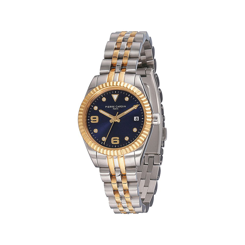 Gray stainless steel bracelet watch-null