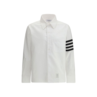 White cotton dress shirt, White, medium