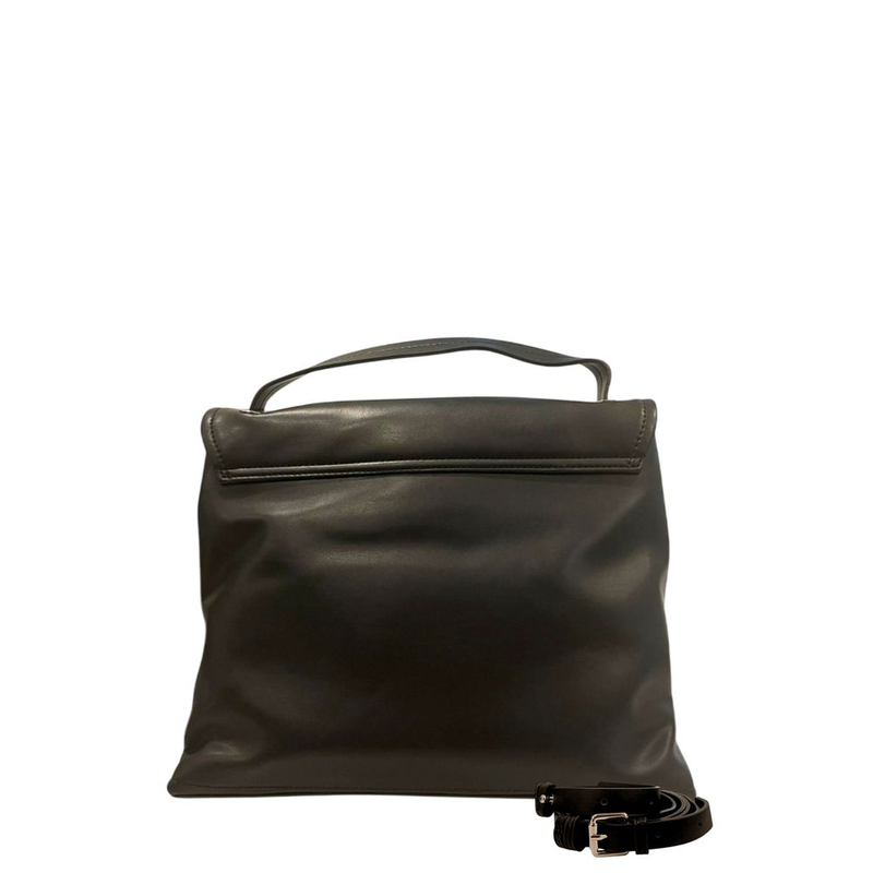 Black pu women handbag-null