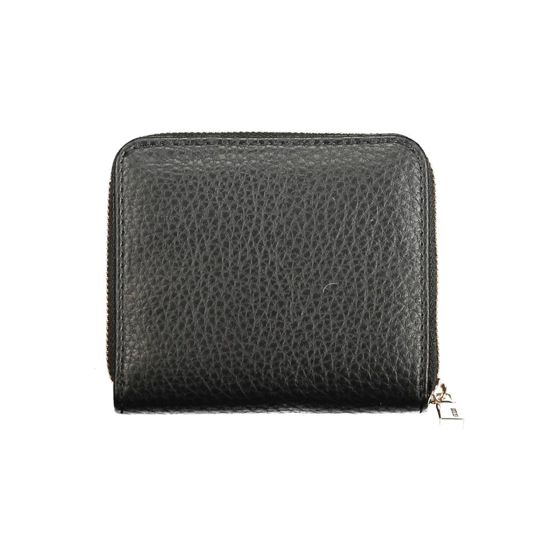 Black polyurethane women wallet-null
