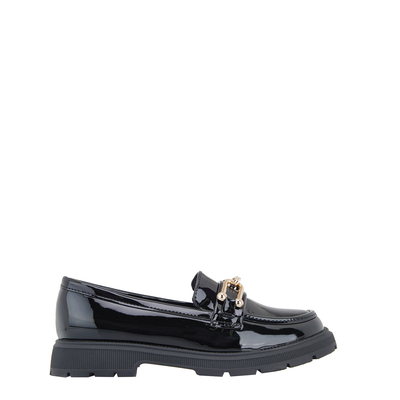 Exe παιδικό loafer, Black Βερνι, medium