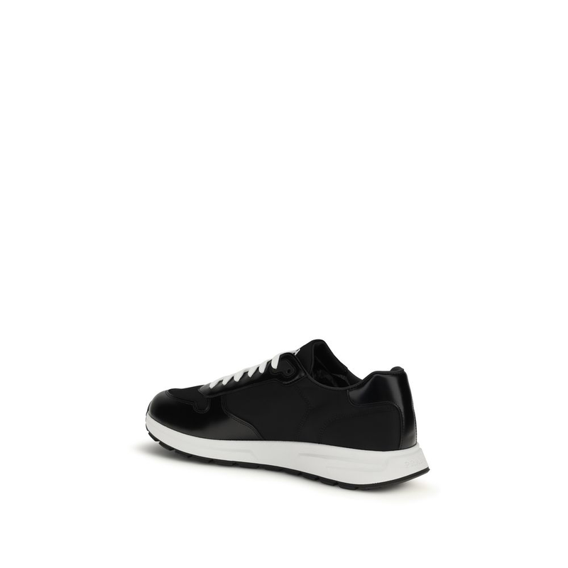Black recycled polyamide athletic sneakers-null