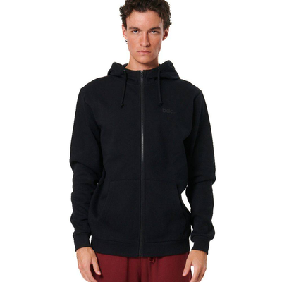 Men's fleece full-zip hoodie, Black, medium