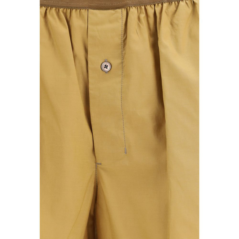 Beige cotton bermuda shorts-null