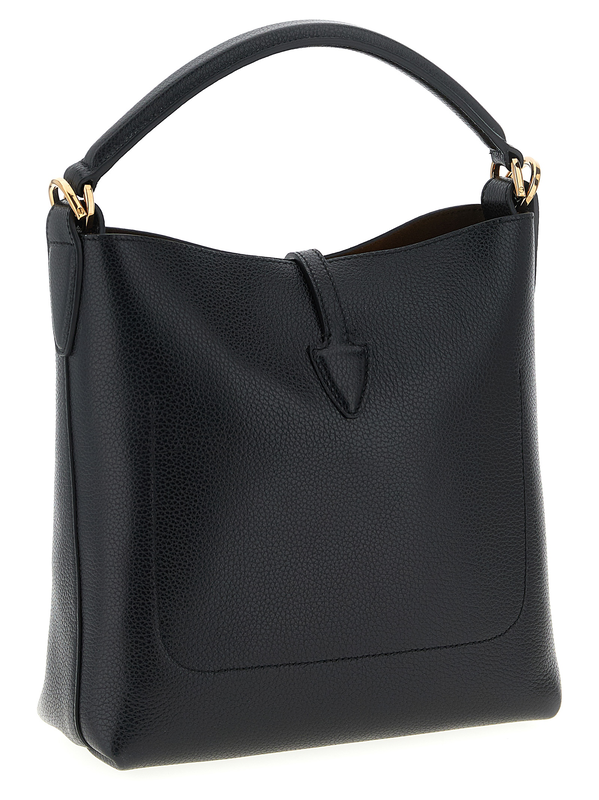 Black calfskin handbag-null