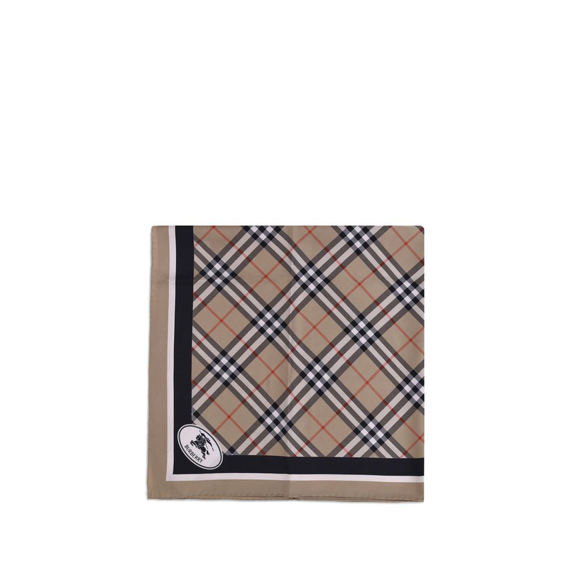 Beige silk scarf-null