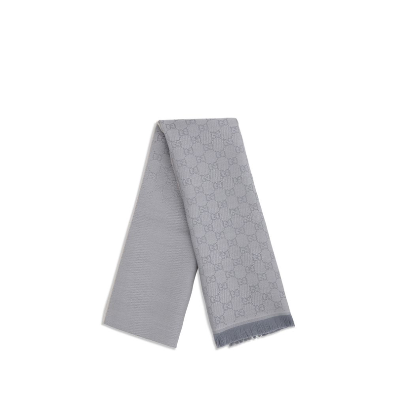 Gray wool scarf-null