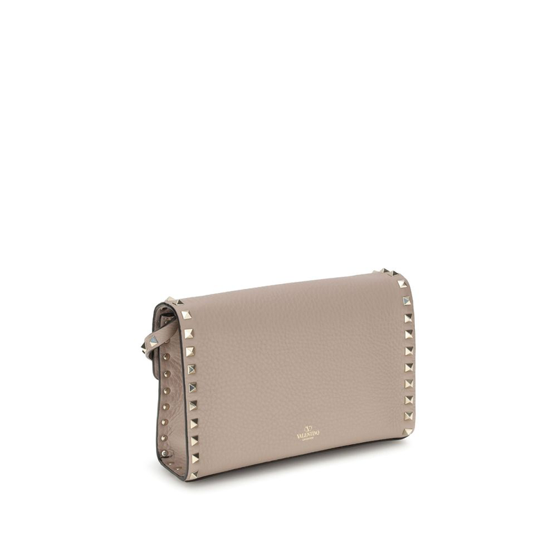 Beige calf leather bos taurus shoulder bag-null