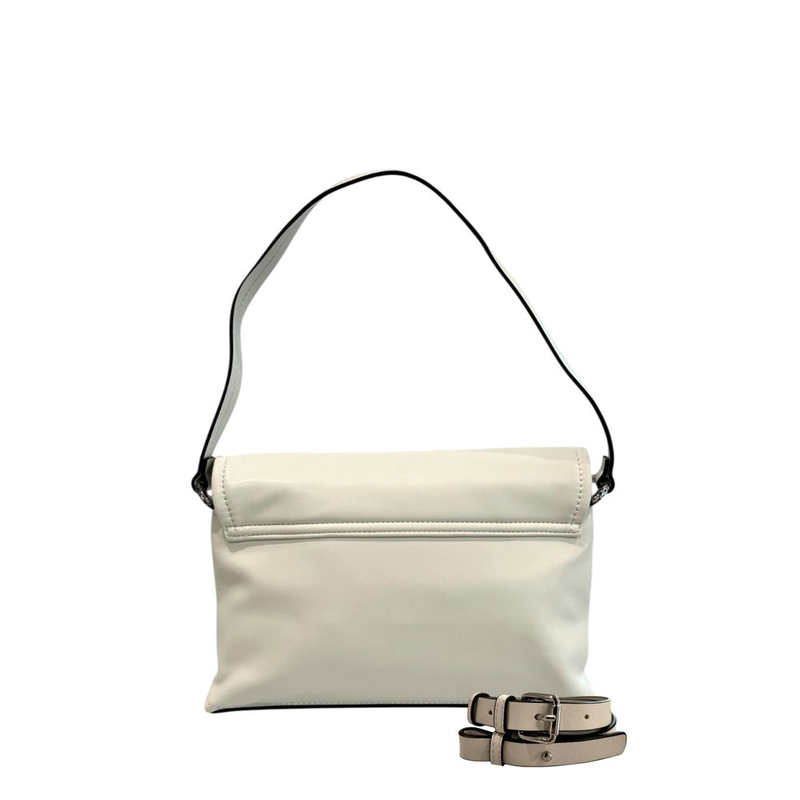 White pu women shoulder bag-null