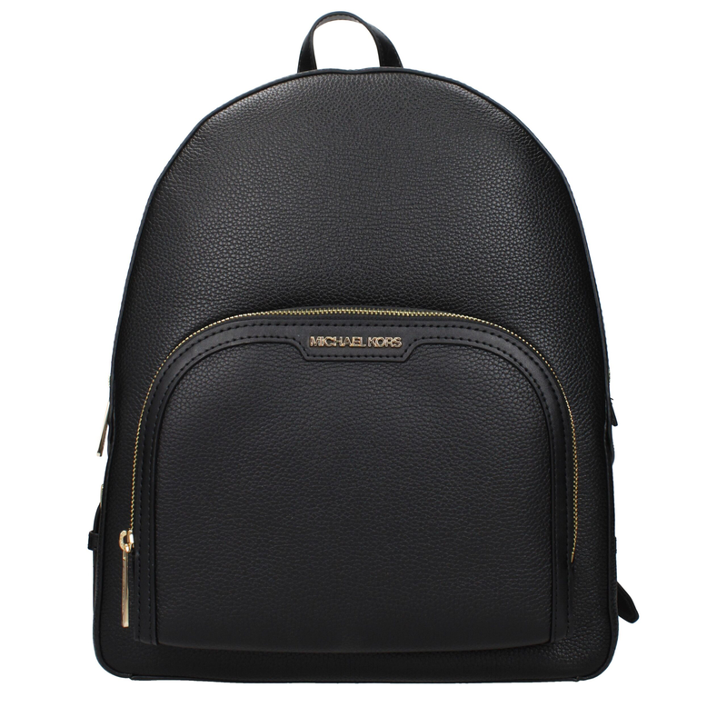 Black leather backpack-null