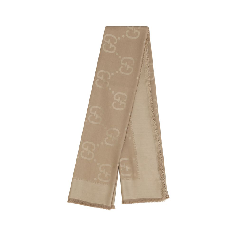 Brown wool oves aries scarf-null