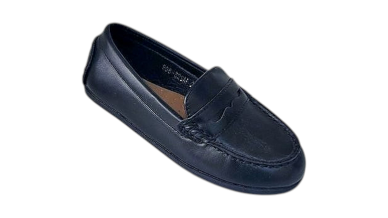Boys black moccasin - orthopedic-null