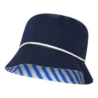Kids reversible summer bucket hat, Navy, medium