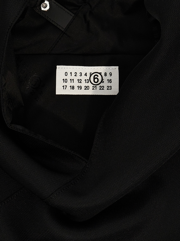 Black polyester shoulder bag-null