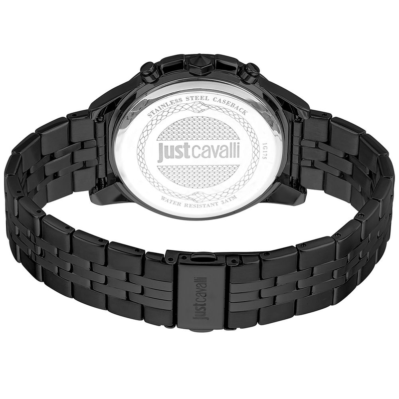 Black stainless steel bracelet watch-null