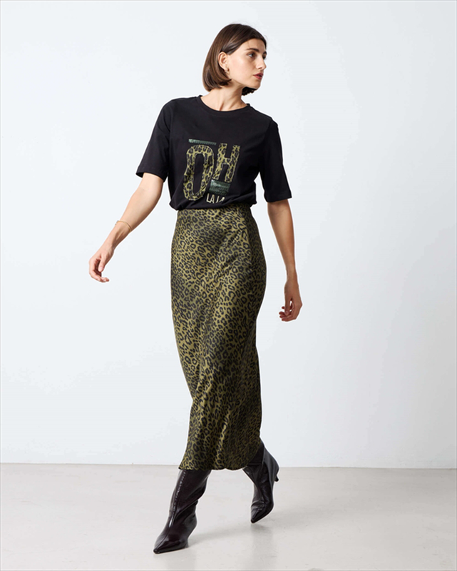 Skirt long animal print image number null