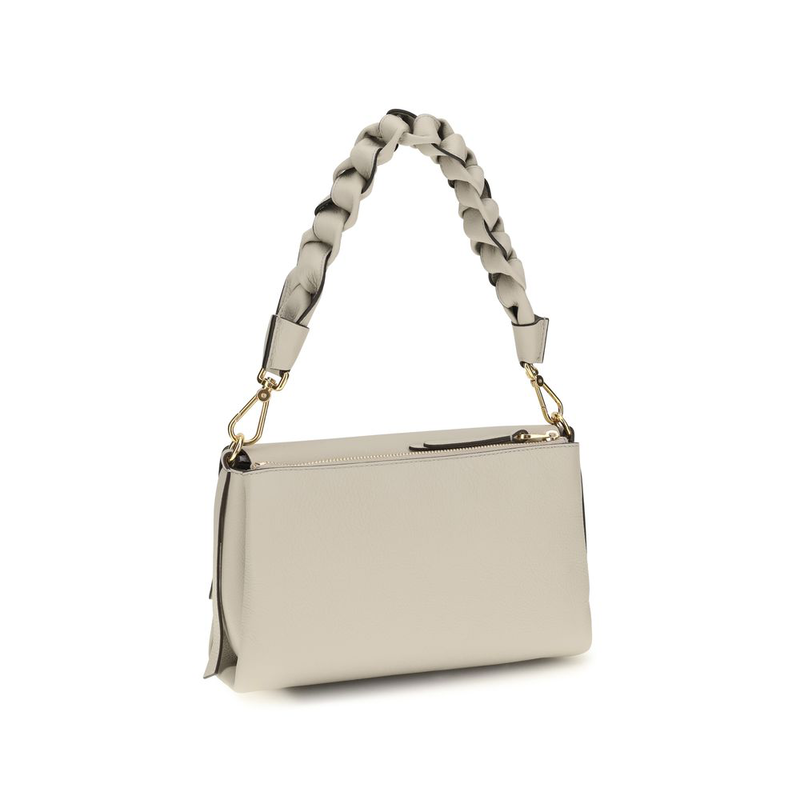 Beige calf leather bos taurus shoulder bag-null