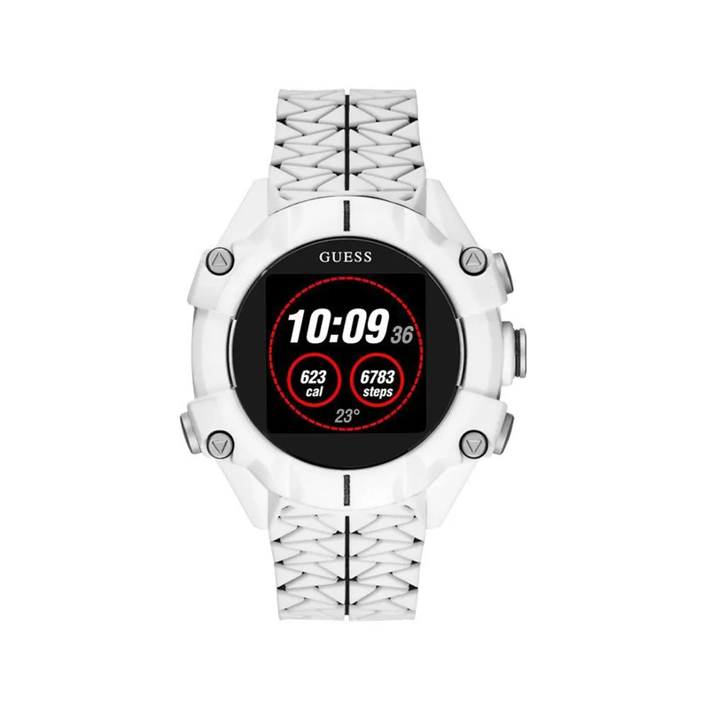 White resin sport watch-null