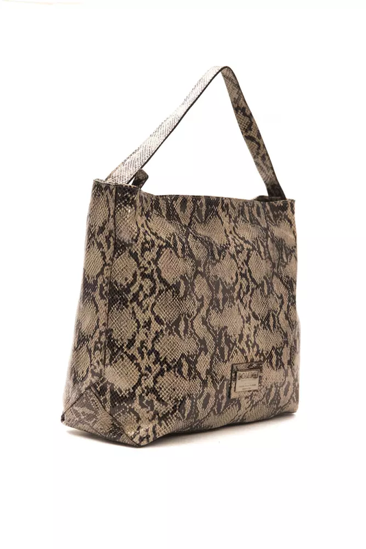 Brown leather women shoulder bag-null