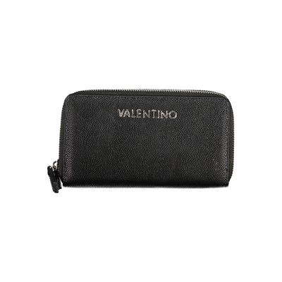 Nero poliuretano women wallet, Black, medium