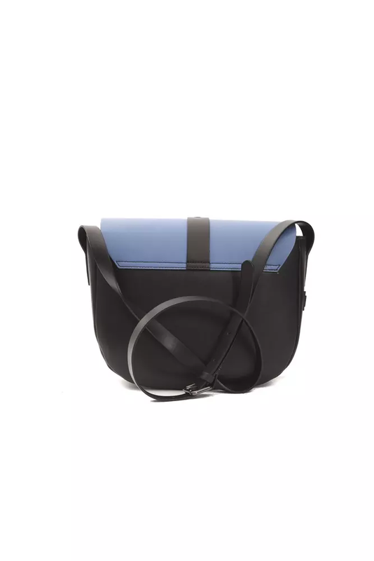 Blue leather women crossbody bag-null