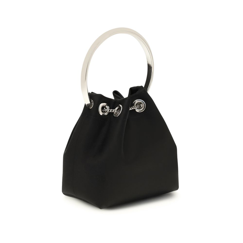 Black cotton shoulder bag-null