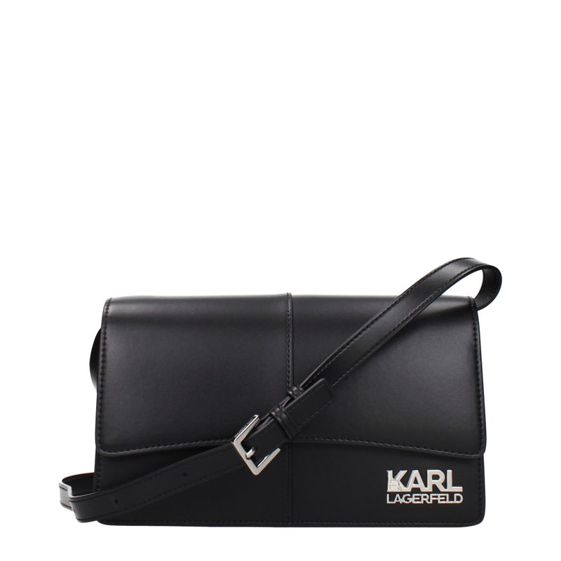Black polyethylene crossbody bag-null