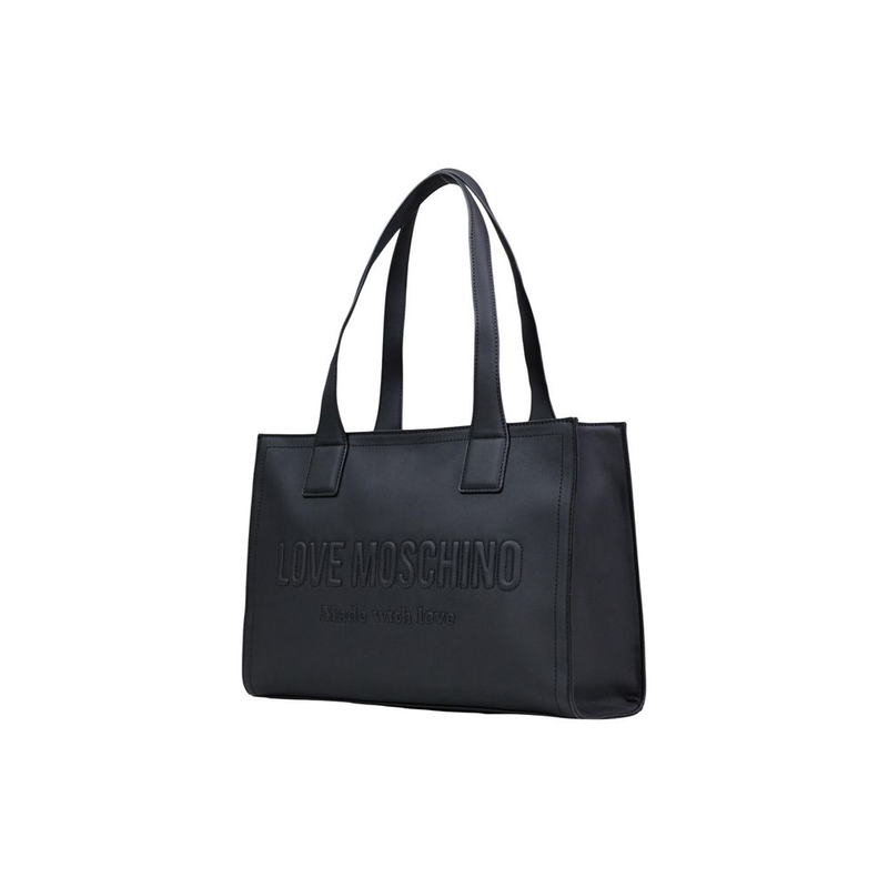 Black polyethylene handbag-null