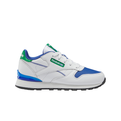 Reebok boys classic leather step 'n' flash shoes - preschool, White, medium