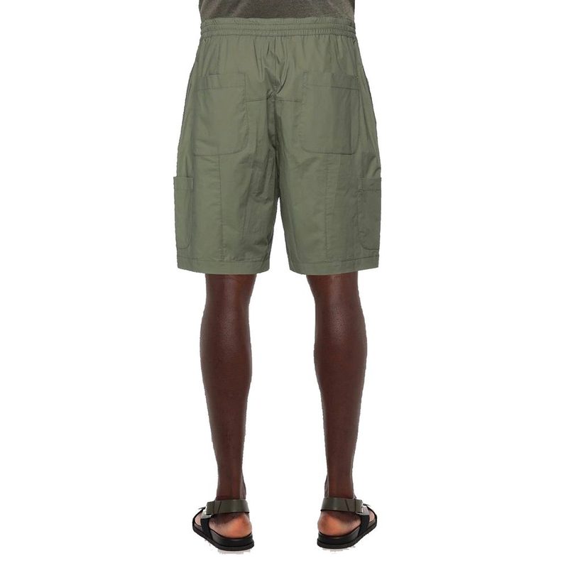 Bicolor cotton bermuda shorts-null