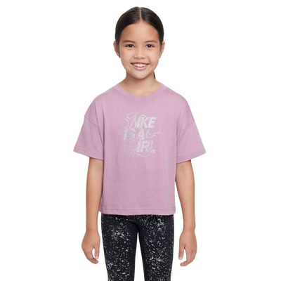Girls nike sportswear t-shirt adapt 1, Dusty Plum, medium