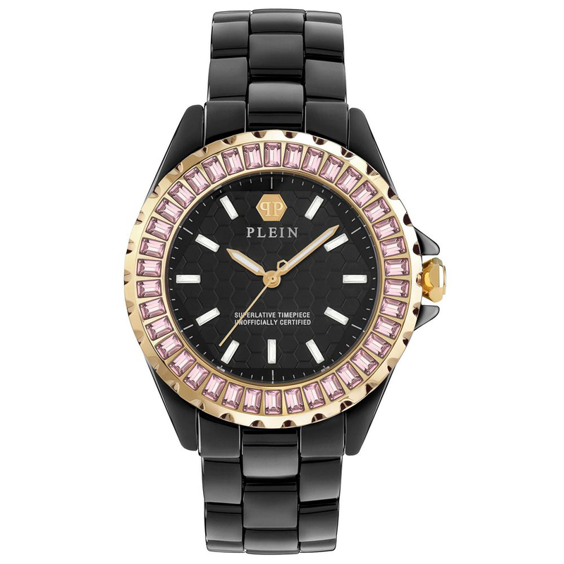 Black ceramic dress watch-null