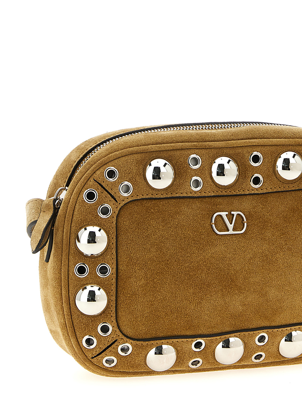 Beige cowhide crossbody bag-null