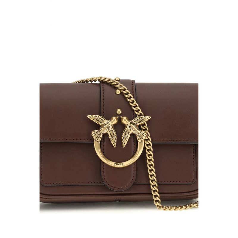 Brown calf leather bos taurus shoulder bag-null