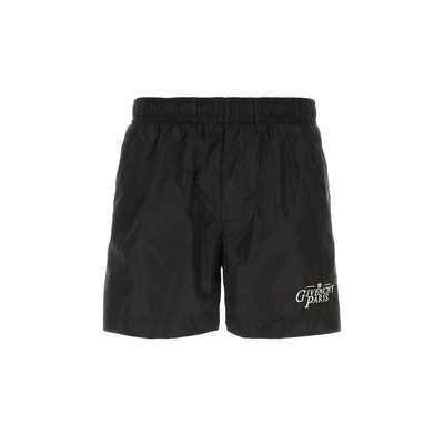 Black polyamide swim shorts, Black, medium