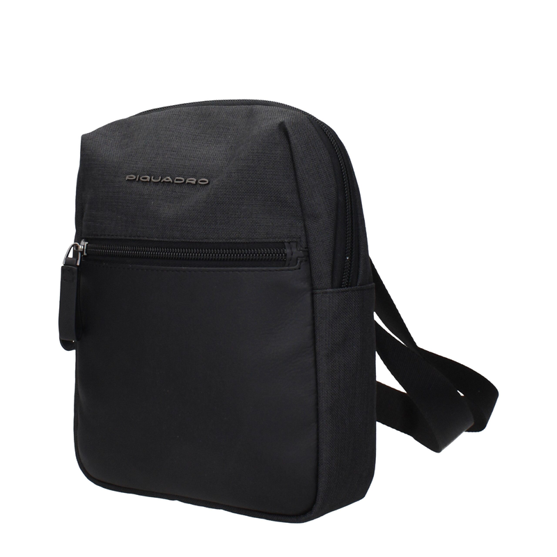 Black fabric crossbody bag-null