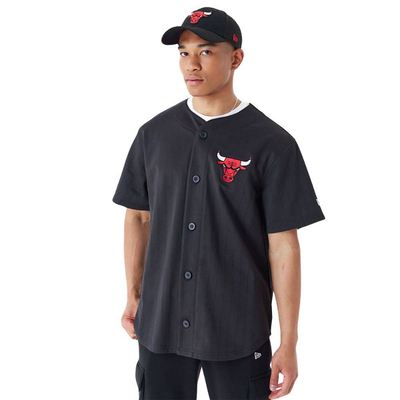 New era chicago bulls nba team logo jersey, Black, medium