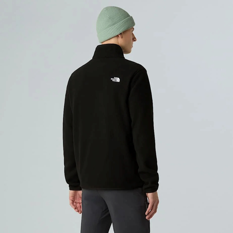 The north face m glcr flc 1/4 zip jkt tnf black, small-null