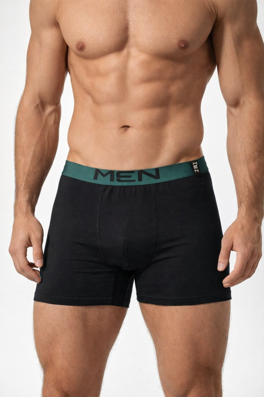 Mens boxer briefs  modern with external rubber #m123-null