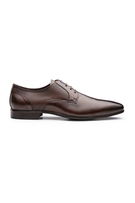 Brown leather shoes, Brown, medium