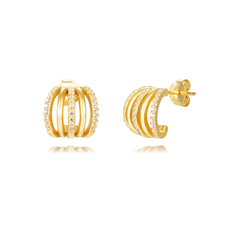 Five hoops earrings-null