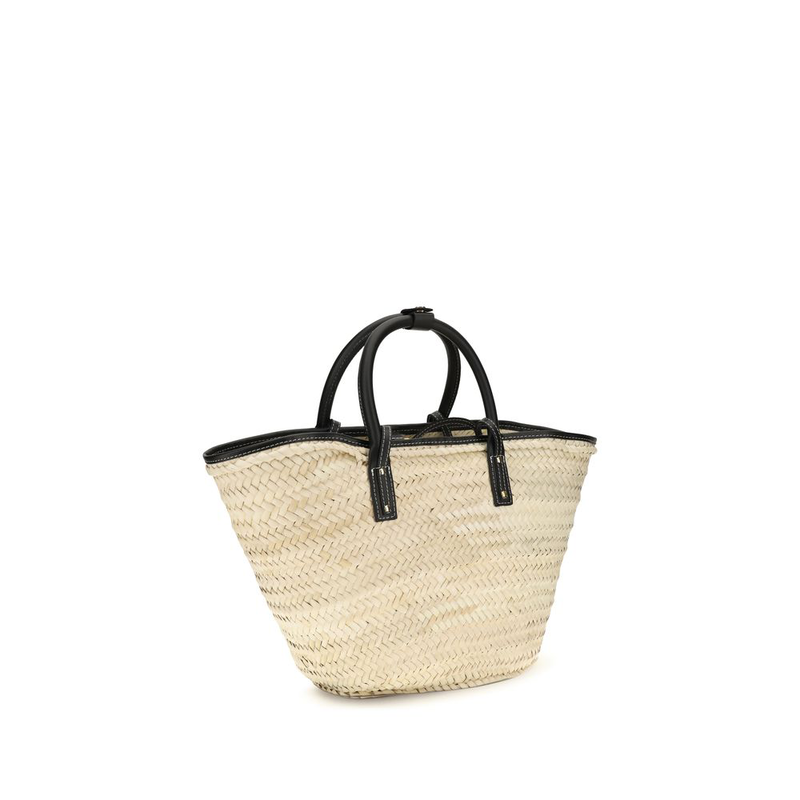 Beige raffia handbag-null