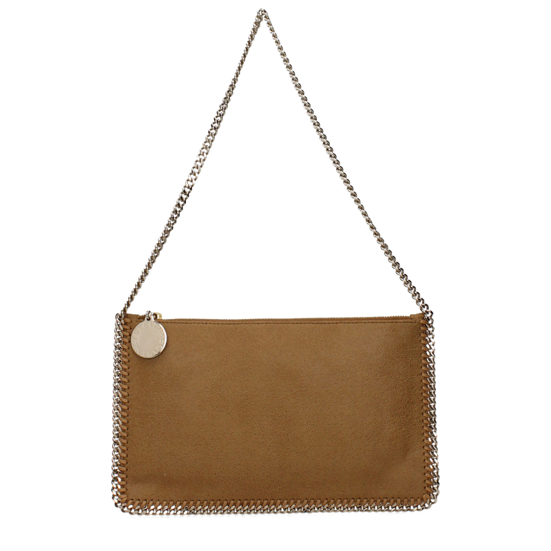 Brown leather shoulder bag-null